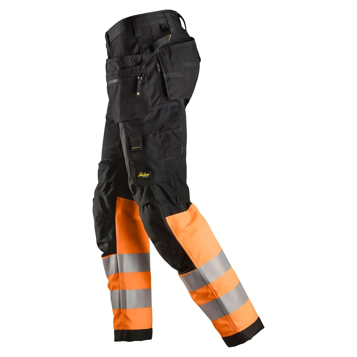 Snickers 6233 AllroundWork, High-Vis Work Trousers+ Holster Pockets, Class 1&#