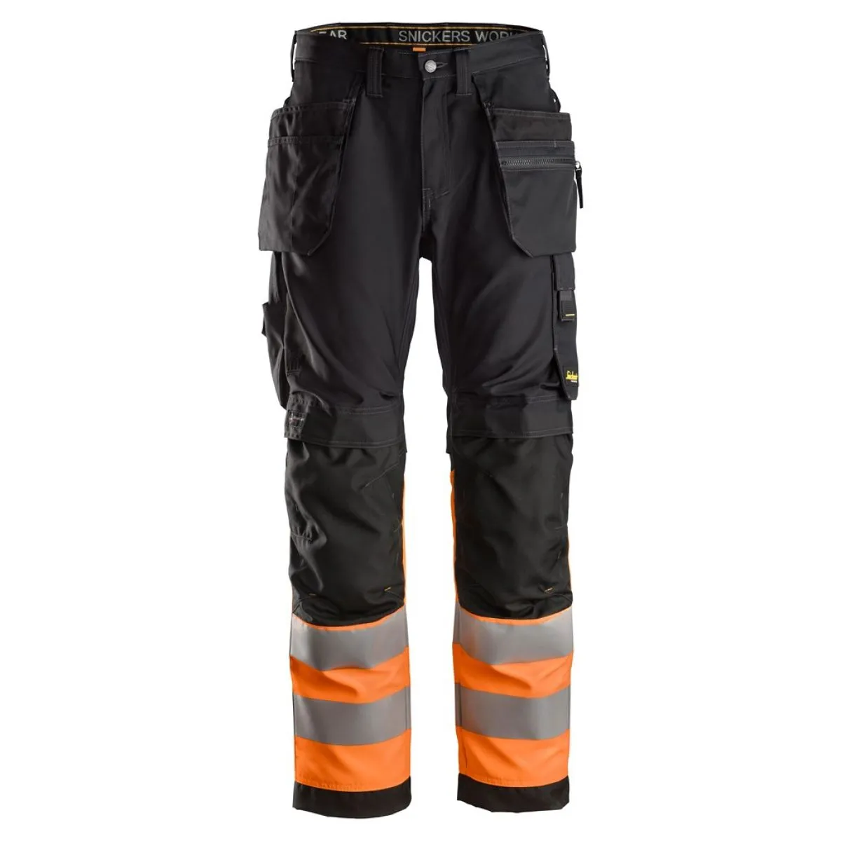 Snickers 6233 AllroundWork, High-Vis Work Trousers+ Holster Pockets, Class 1&#