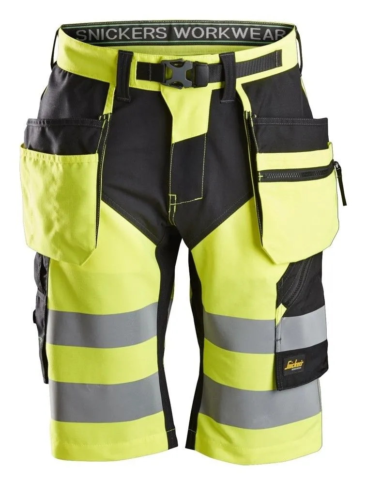 Snickers 6933 FlexiWork, High-Vis Short Trousers + Holster, Class 1 -