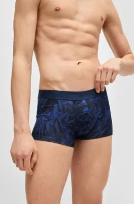 Stretch-cotton trunks with seasonal print