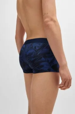 Stretch-cotton trunks with seasonal print