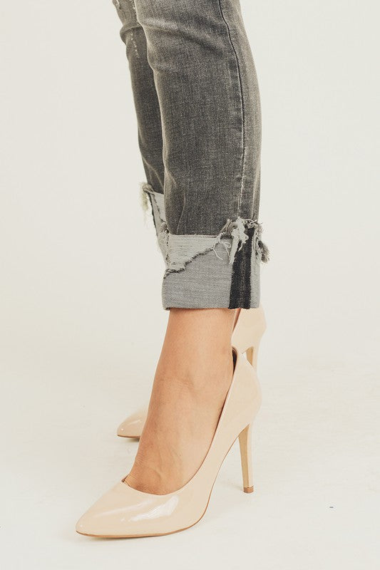 Stunning & Stylish Cuffed Straight Denim (L7)