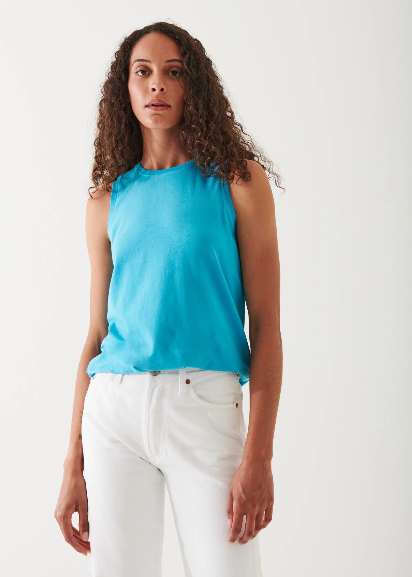 SUBLIME REACTIVE PIMA COTTON STRETCH BOYFRIEND TANK