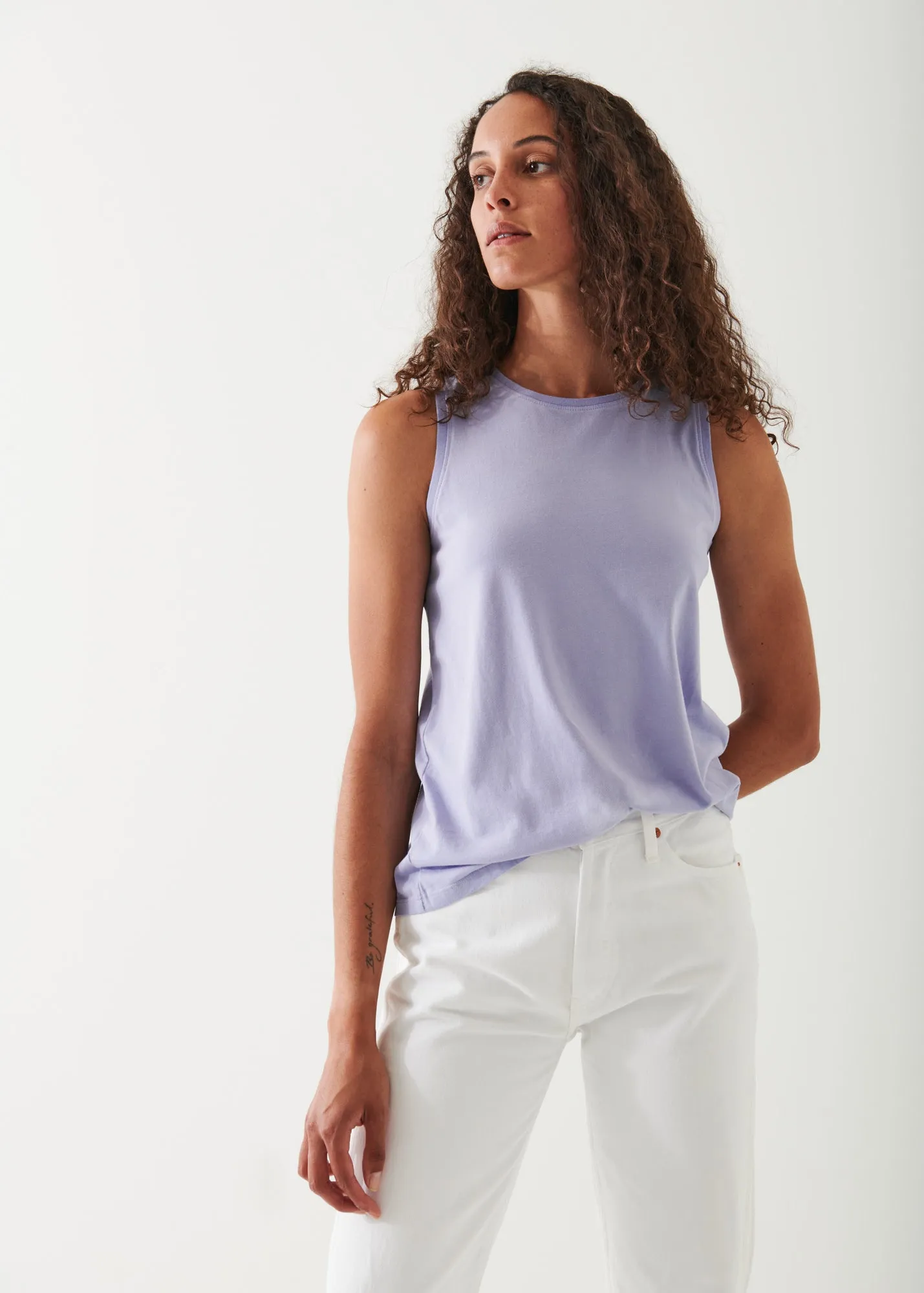 SUBLIME REACTIVE PIMA COTTON STRETCH BOYFRIEND TANK