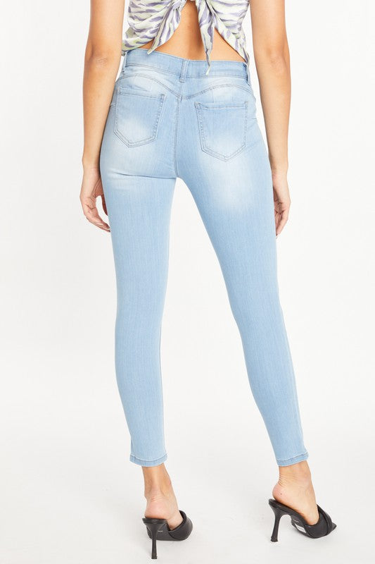 Super Soft Push Up Ankle Skinny Jeans