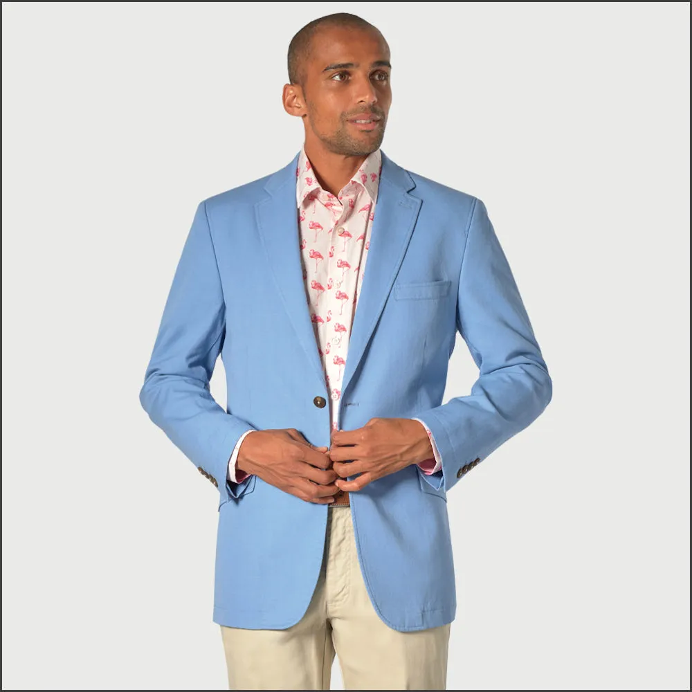 Tatton Sky Blue Cotton Cruise Jacket from Brook Taverner-