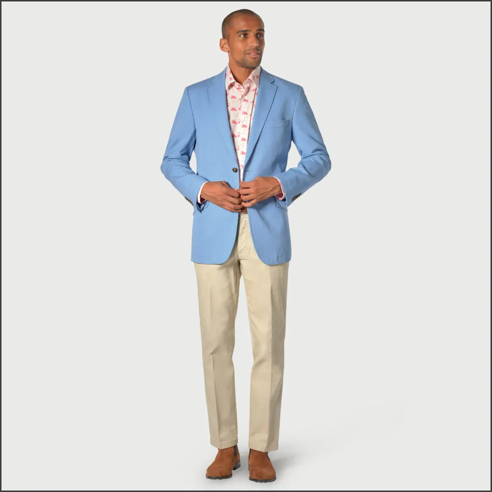 Tatton Sky Blue Cotton Cruise Jacket from Brook Taverner-