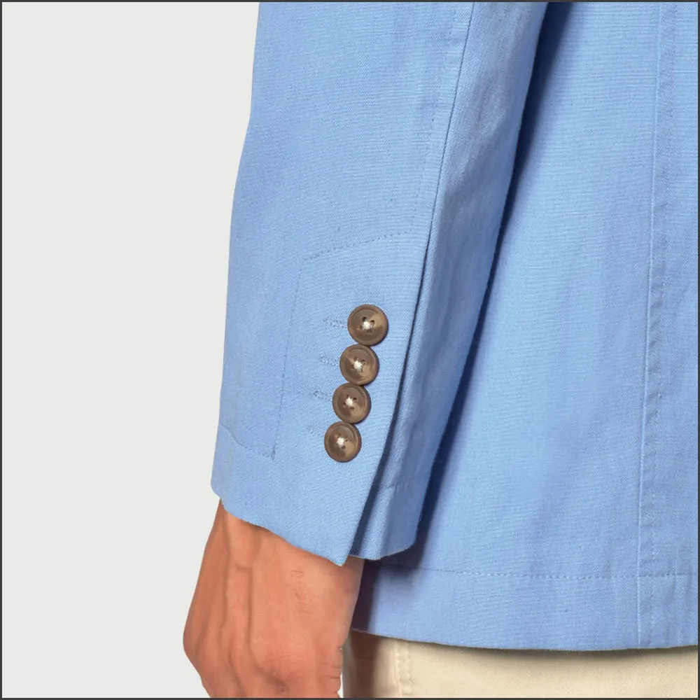 Tatton Sky Blue Cotton Cruise Jacket from Brook Taverner-