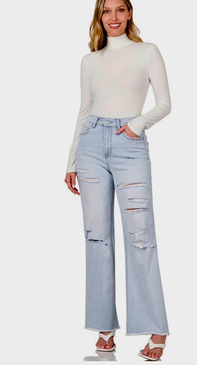 Taymoor wide leg denim