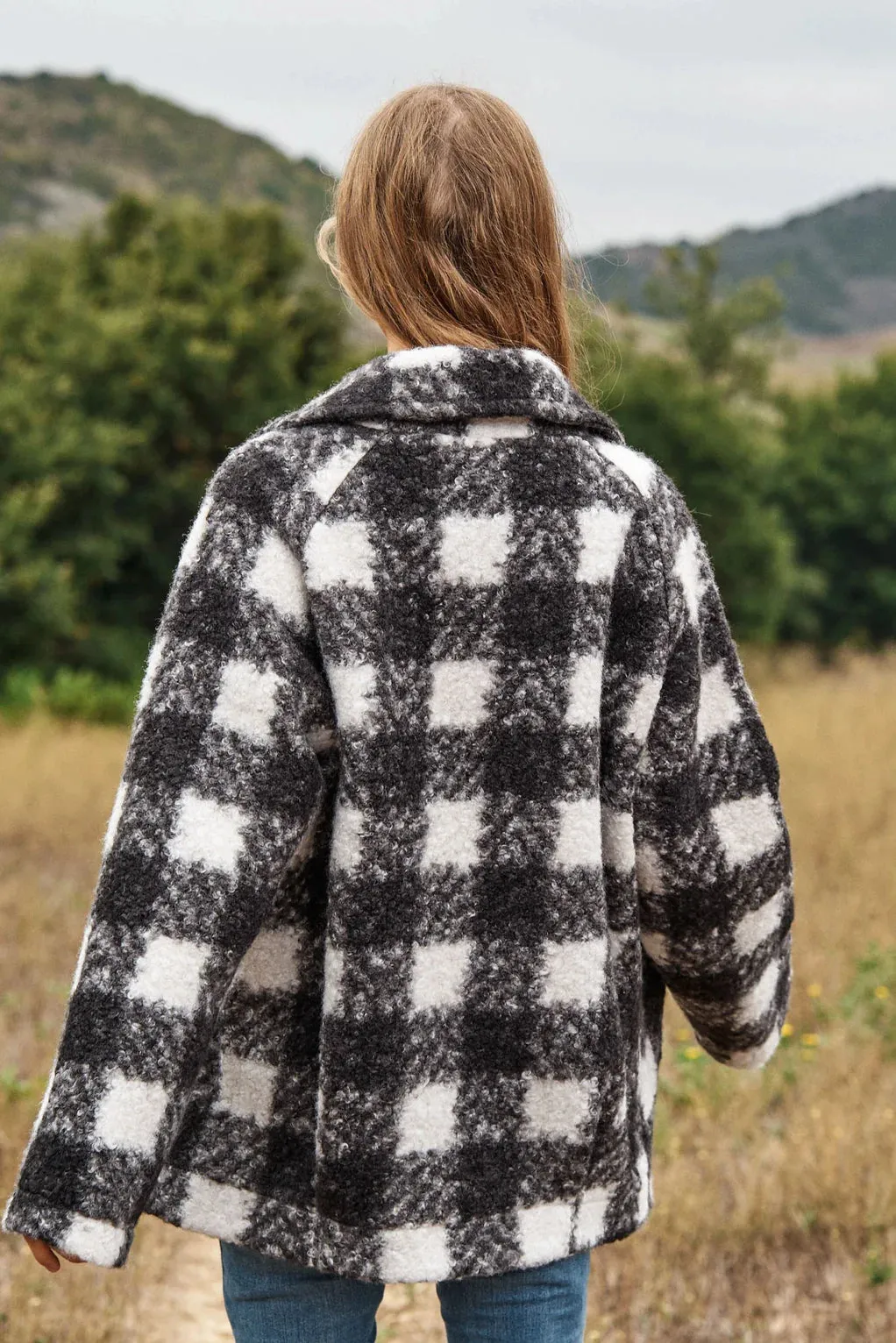 The Buffalo Check Boucle Jacket - Black