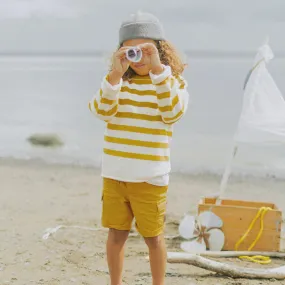 The Rutger Striped Sweater - Gradient Yellow - KIDS