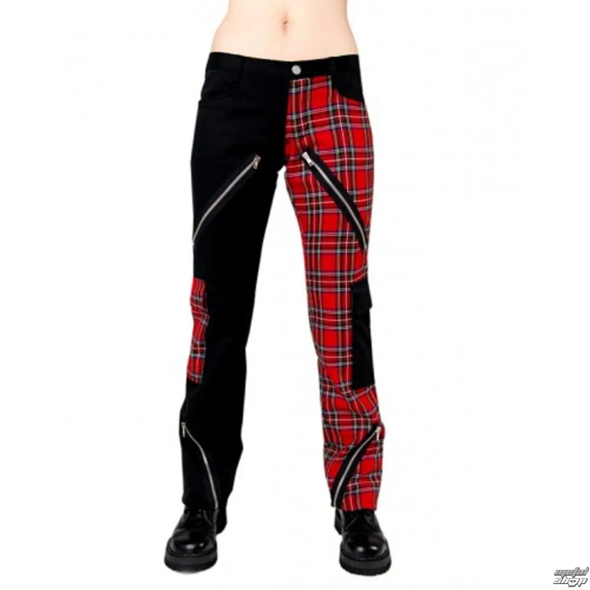 trousers Black Pistol - Freak Pants Tartan Black-Red size - B-1-21-060-04  -  Metal-shop