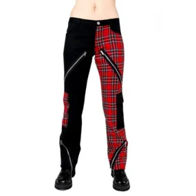 trousers Black Pistol - Freak Pants Tartan Black-Red size - B-1-21-060-04  -  Metal-shop