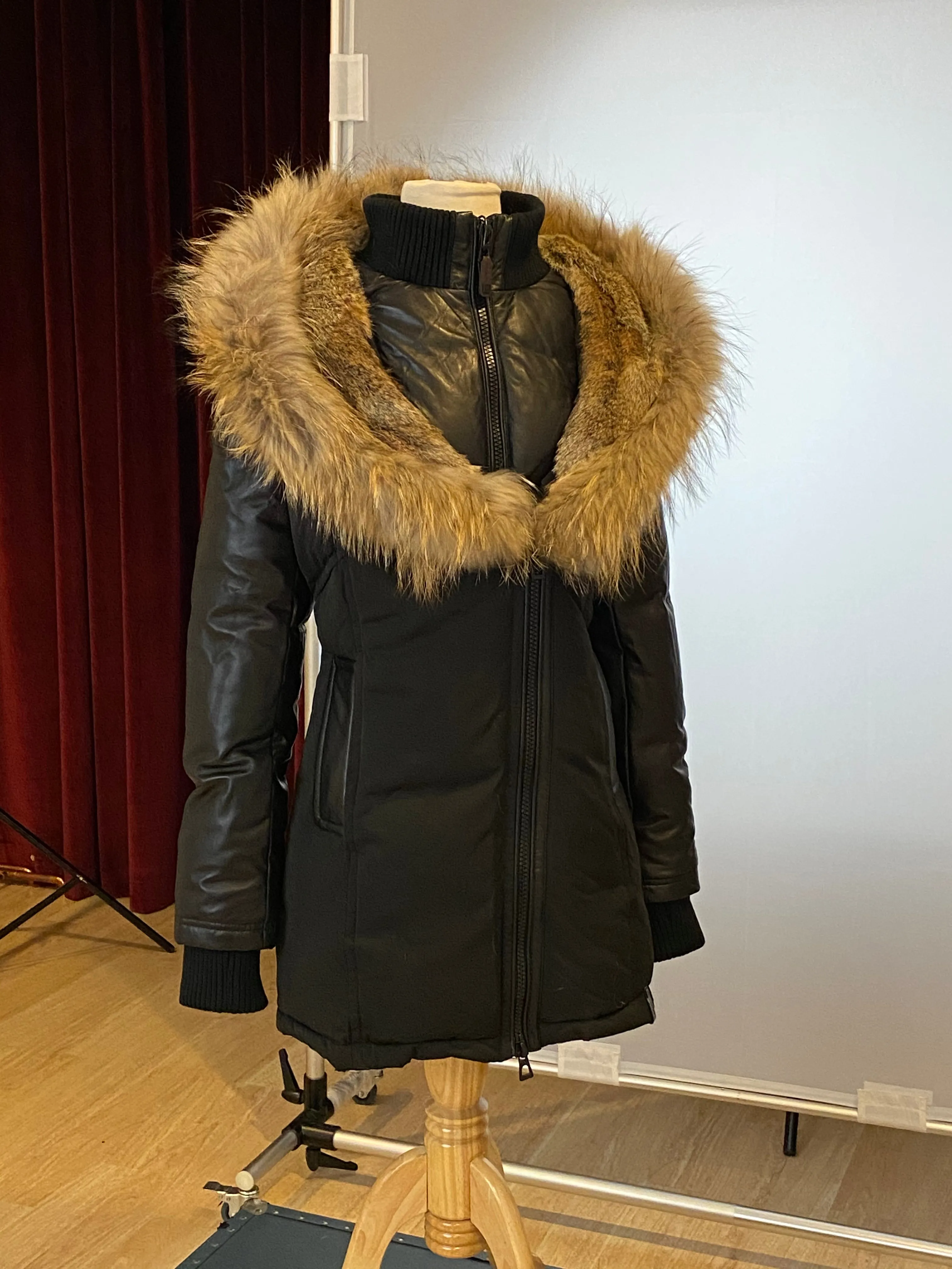 VERENA Leather Sleeved Down Parka