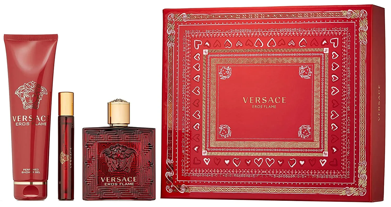 Versace Mens Eros Flame 4-Piece Gift Set