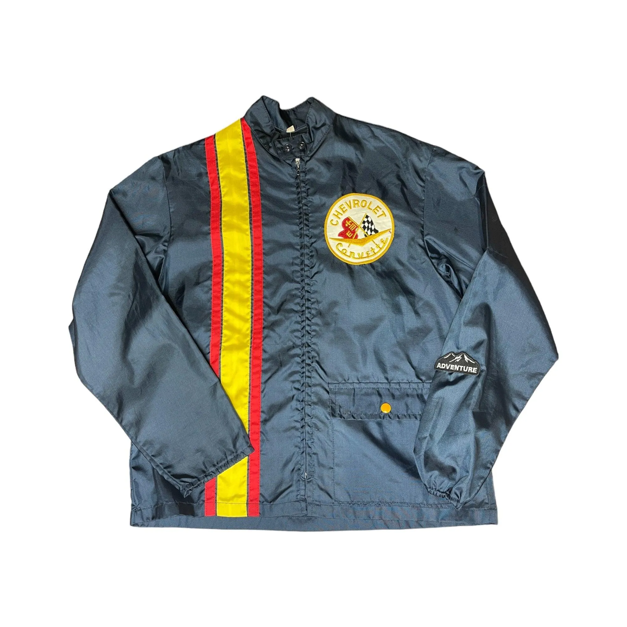 Vintage 90s Navy Blue Chevrolet Racing Jacket - Medium