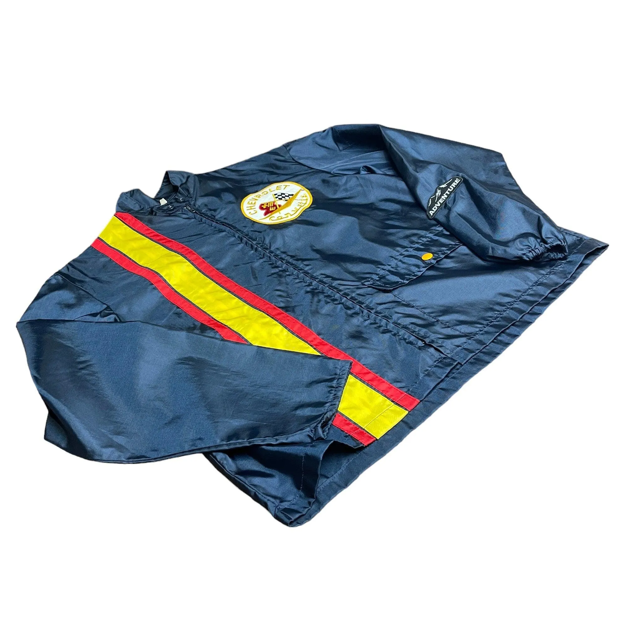 Vintage 90s Navy Blue Chevrolet Racing Jacket - Medium