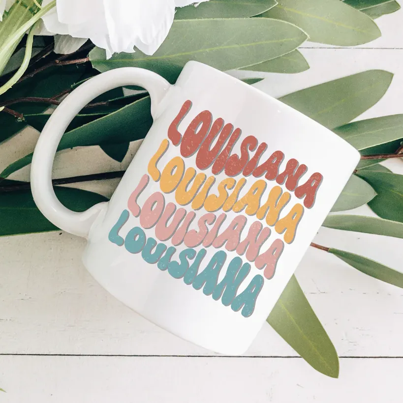 Wavy Louisiana Coffee Mug