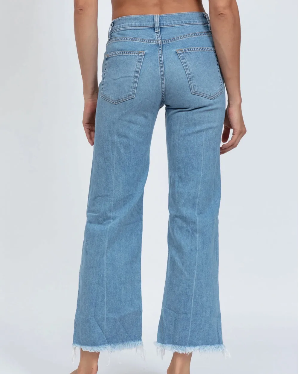 Wide Leg Crop Jean in Keel Over