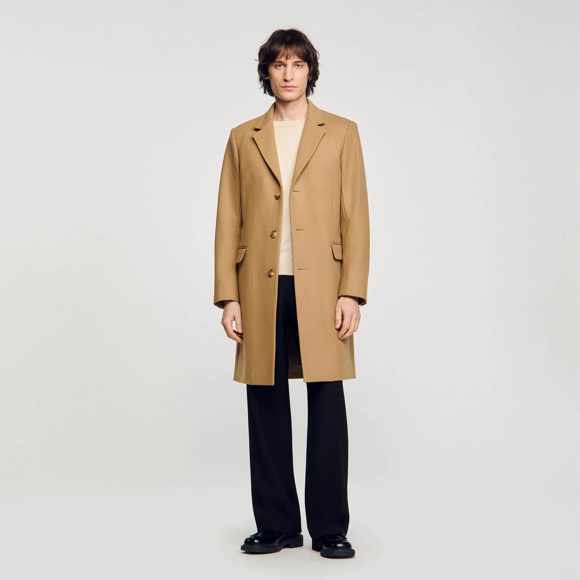 Wool broadcloth coat