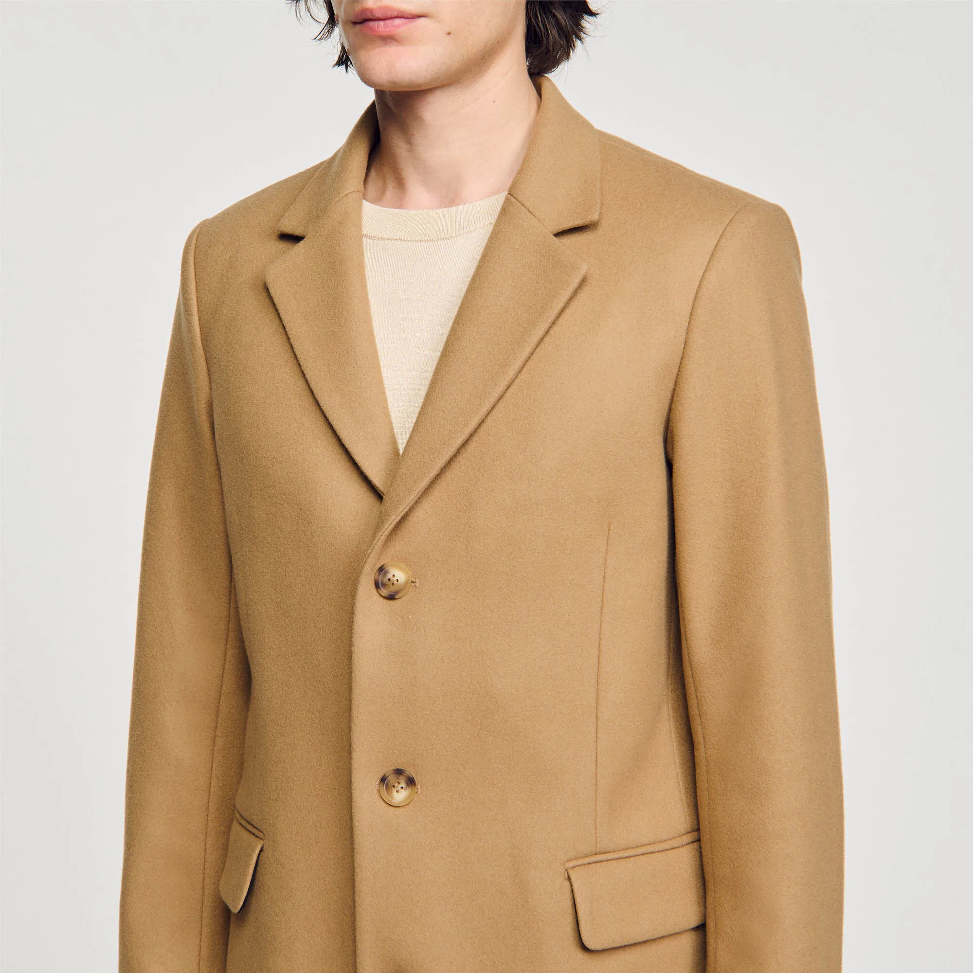 Wool broadcloth coat