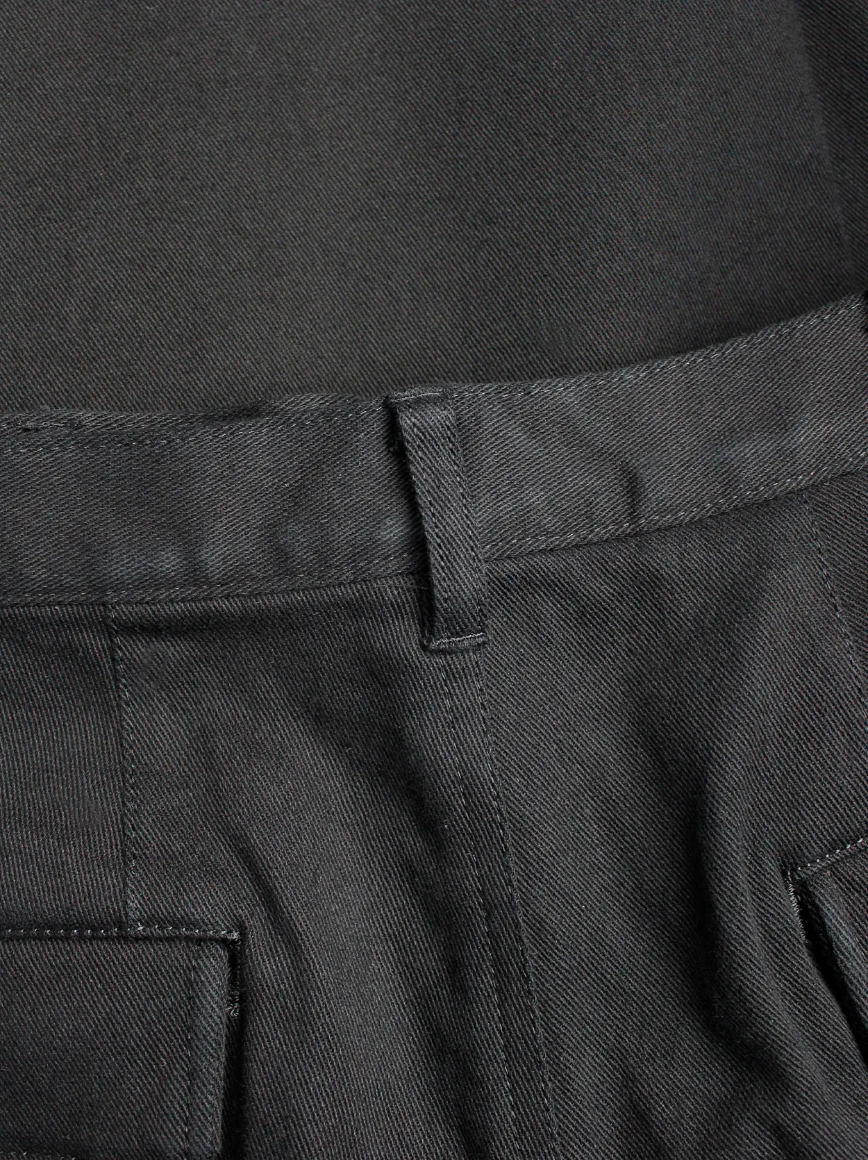 Y’s for men black straight trousers with cargo pockets — early 1990’s