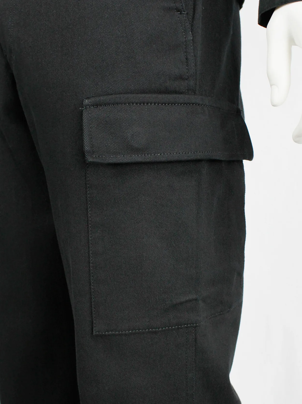 Y’s for men black straight trousers with cargo pockets — early 1990’s