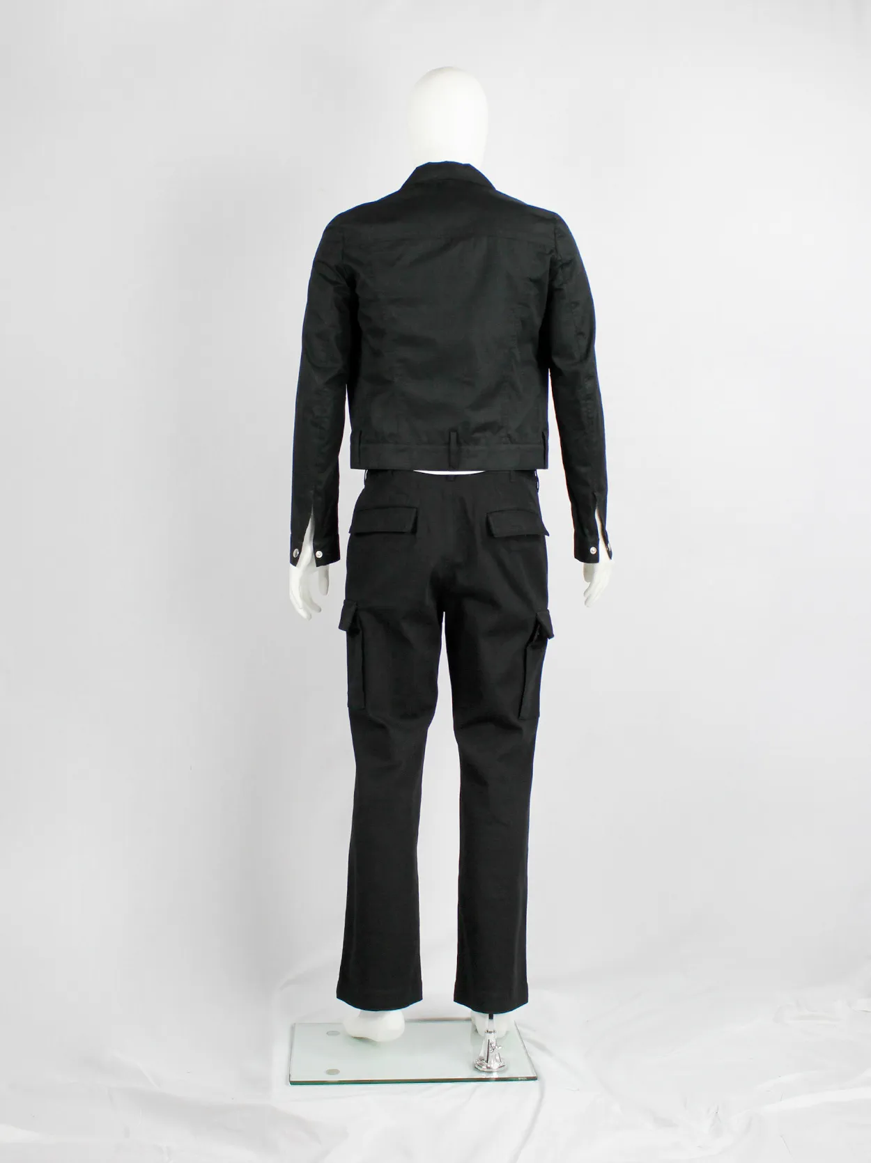 Y’s for men black straight trousers with cargo pockets — early 1990’s