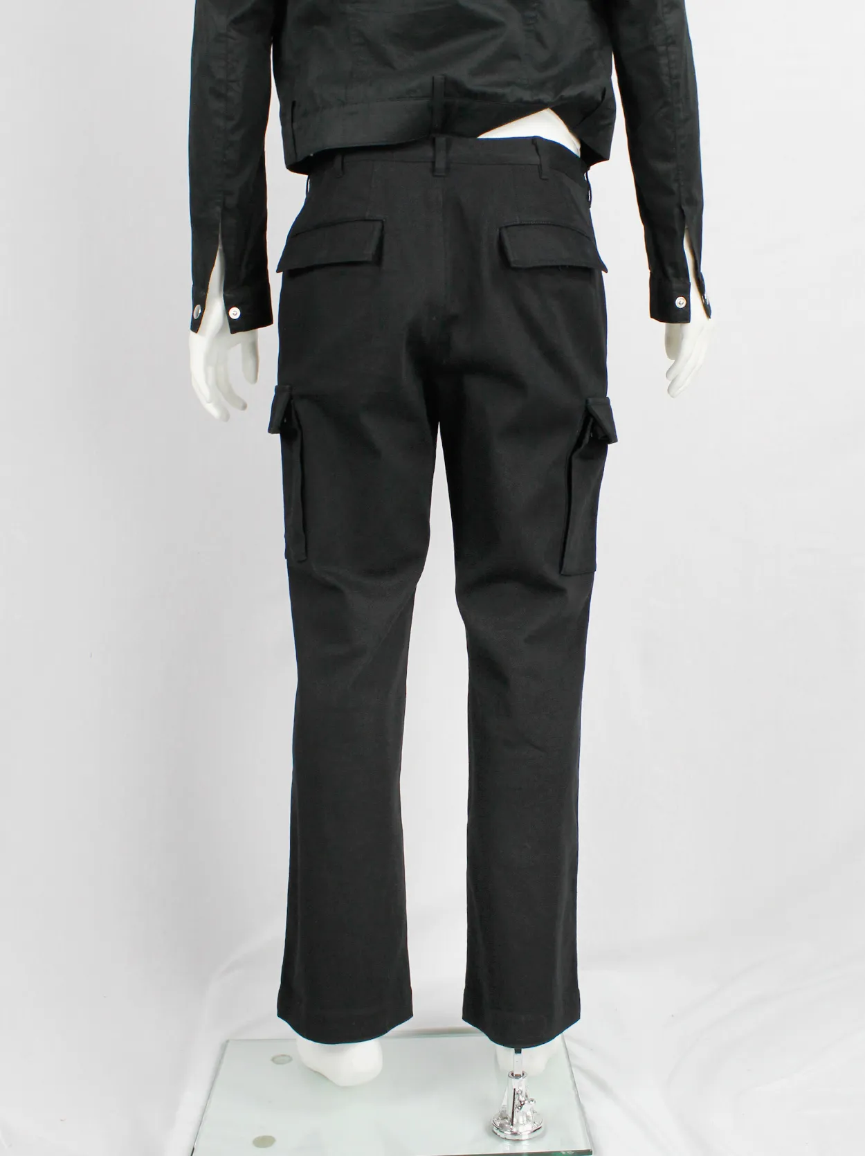 Y’s for men black straight trousers with cargo pockets — early 1990’s