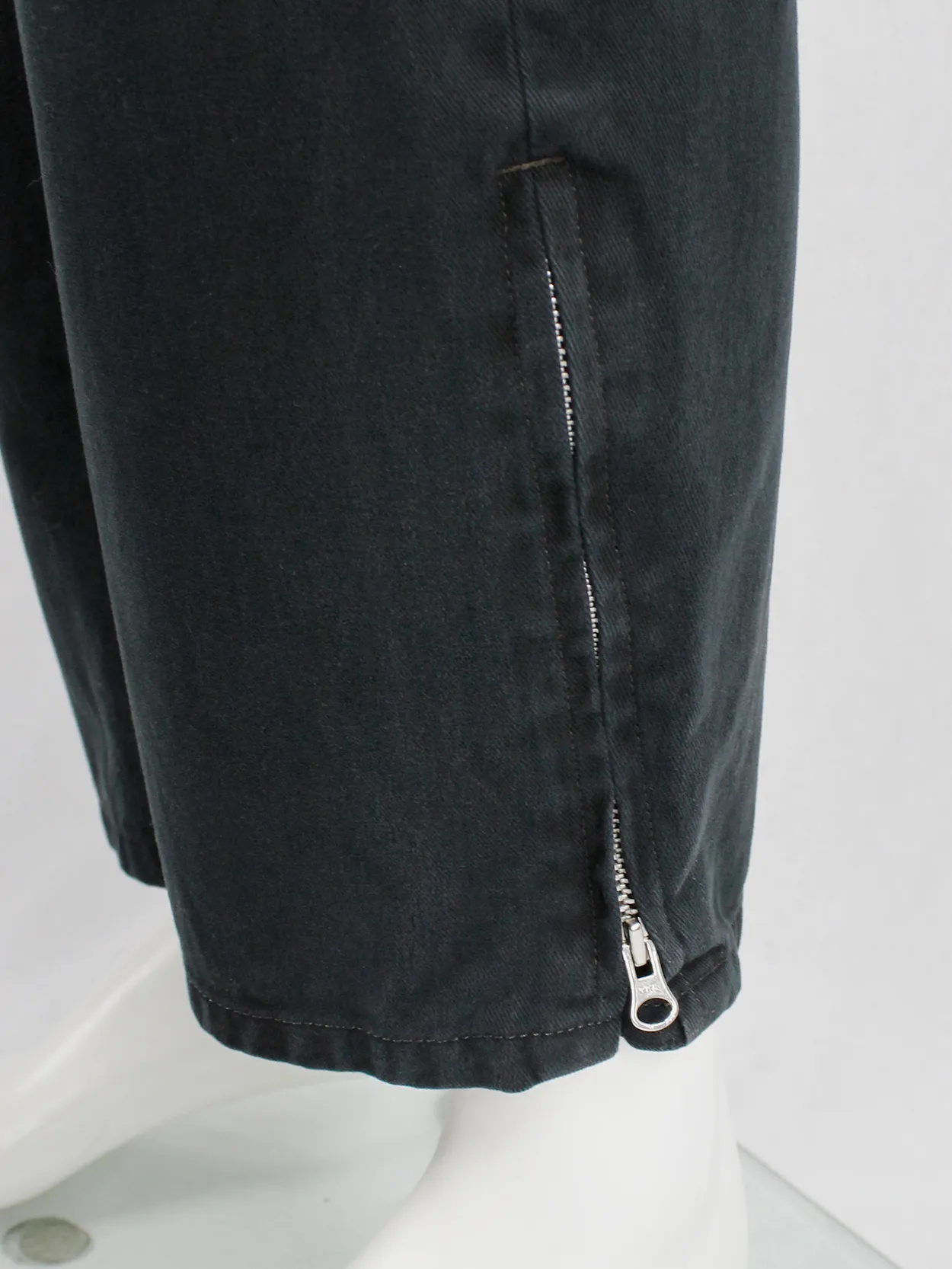 Yohji Yamamoto A.A.R black cargo trousers with pockets on the legs