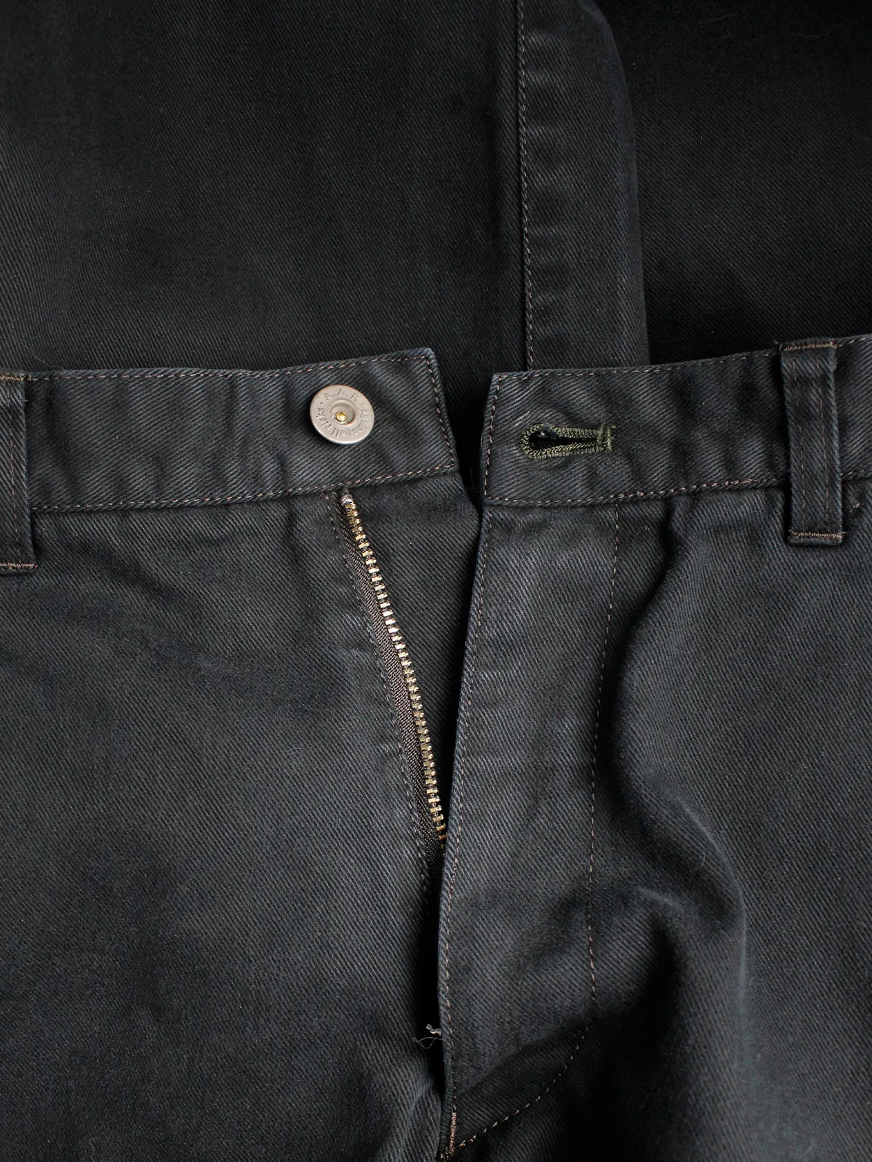 Yohji Yamamoto A.A.R black cargo trousers with pockets on the legs